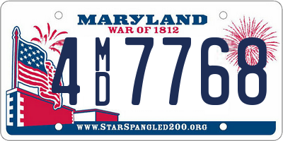 MD license plate 4MD7768