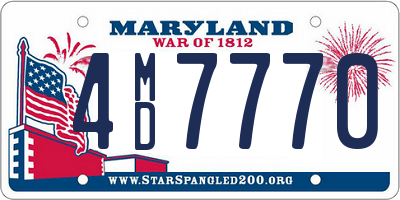 MD license plate 4MD7770