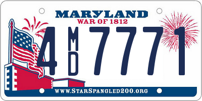 MD license plate 4MD7771