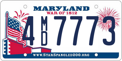 MD license plate 4MD7773