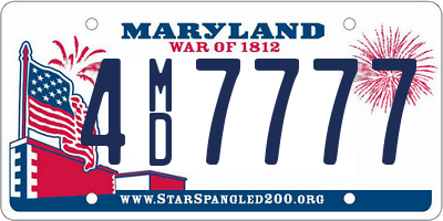 MD license plate 4MD7777