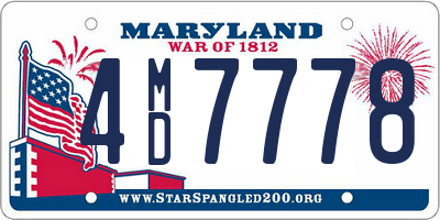 MD license plate 4MD7778