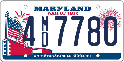 MD license plate 4MD7780