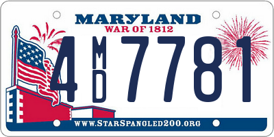 MD license plate 4MD7781