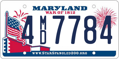 MD license plate 4MD7784