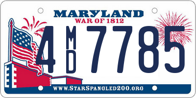 MD license plate 4MD7785