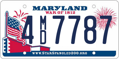 MD license plate 4MD7787