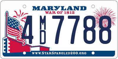 MD license plate 4MD7788