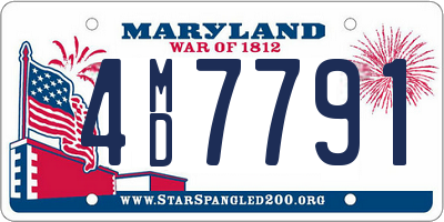 MD license plate 4MD7791