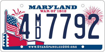 MD license plate 4MD7792