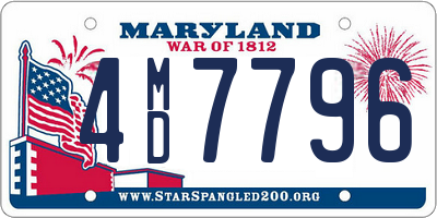 MD license plate 4MD7796