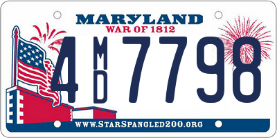 MD license plate 4MD7798