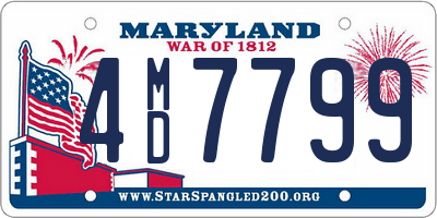 MD license plate 4MD7799