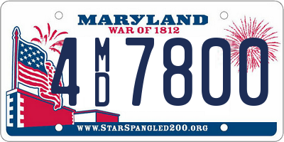 MD license plate 4MD7800