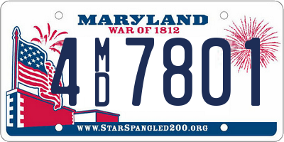 MD license plate 4MD7801