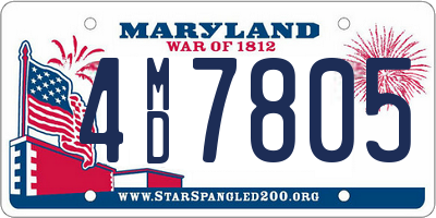 MD license plate 4MD7805