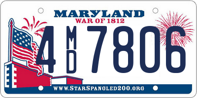 MD license plate 4MD7806