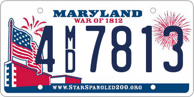 MD license plate 4MD7813