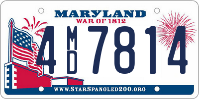 MD license plate 4MD7814