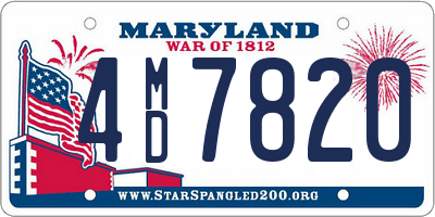MD license plate 4MD7820