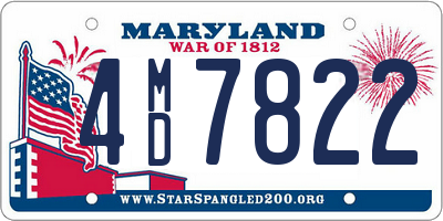 MD license plate 4MD7822