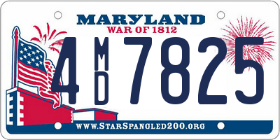 MD license plate 4MD7825