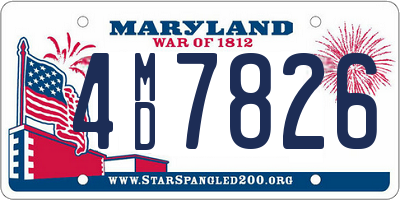 MD license plate 4MD7826