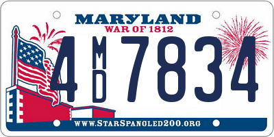MD license plate 4MD7834