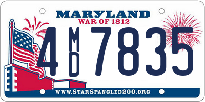 MD license plate 4MD7835