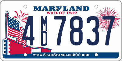 MD license plate 4MD7837