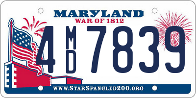 MD license plate 4MD7839