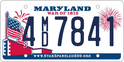 MD license plate 4MD7841