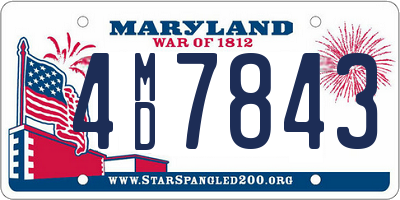 MD license plate 4MD7843