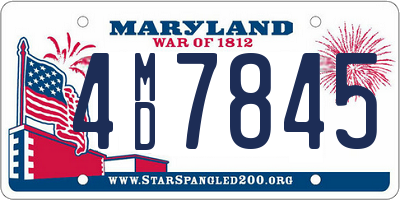 MD license plate 4MD7845