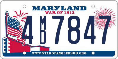 MD license plate 4MD7847