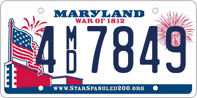 MD license plate 4MD7849
