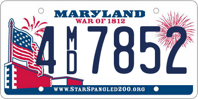 MD license plate 4MD7852