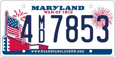 MD license plate 4MD7853