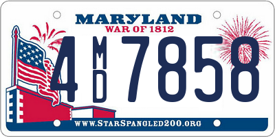 MD license plate 4MD7858