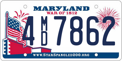 MD license plate 4MD7862