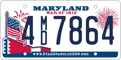 MD license plate 4MD7864