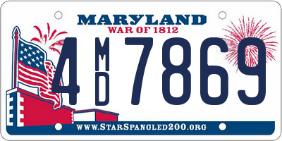 MD license plate 4MD7869