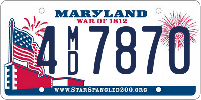 MD license plate 4MD7870