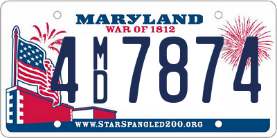 MD license plate 4MD7874