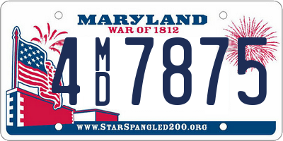 MD license plate 4MD7875