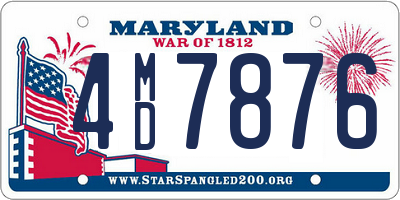 MD license plate 4MD7876