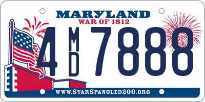 MD license plate 4MD7888