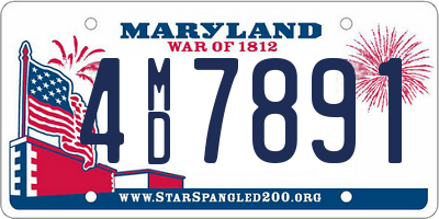 MD license plate 4MD7891