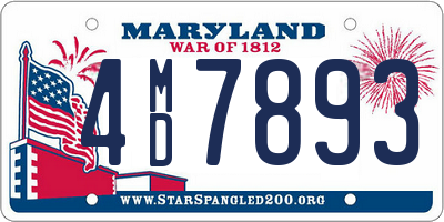 MD license plate 4MD7893