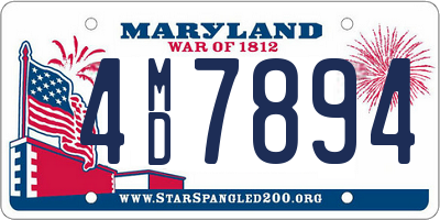 MD license plate 4MD7894